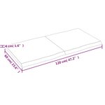 vidaXL Dessus de table bois massif traité bordure assortie