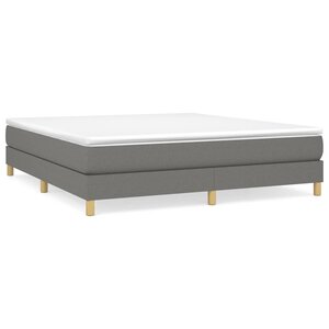 vidaXL Cadre de lit sans matelas gris foncé 180x200 cm tissu
