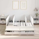 vidaXL Cadre de lit avec rangement Blanc 226.5 x 135 x 31.5 cm