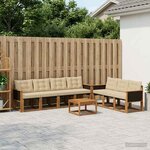 vidaXL Ensemble de canapés d'extérieur 8 Pièces Naturel et Beige