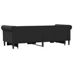 vidaXL Lit de jour avec lit gigogne noir 90x200 cm similicuir