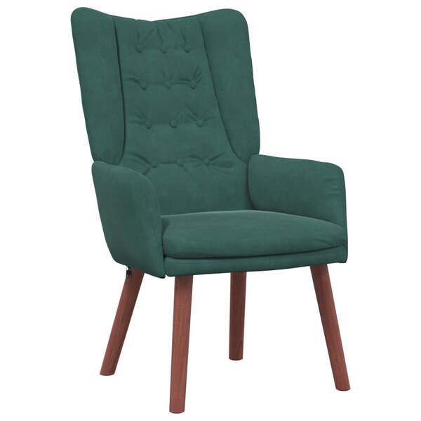 Fauteuil relaxant vidaXL en velours vert foncé