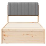 vidaXL Cadre de lit avec tête de lit rembourrée Gris clair