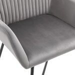 vidaXL Chaises à manger lot de 6 gris velours