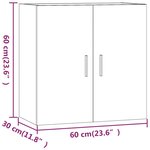 vidaXL Armoire murale Chêne sonoma 60x30x60 cm Bois d'ingénierie