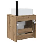vidaXL Meuble de lavabo mural Chêne artisanal 49 x 41 x 63 cm