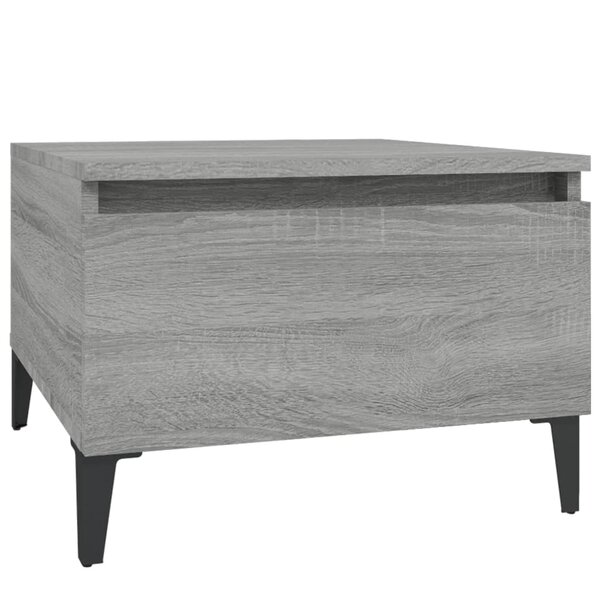 vidaXL Table d'appoint Sonoma gris 50x46x35 cm Bois d'ingénierie
