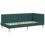vidaXL Cadre de lit d'angle avec matelas Autre 2 Pièces Vert tissu