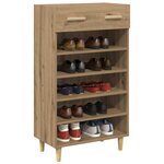 vidaXL Cabinet à chaussures avec tiroir Chêne artisan 60 x 35 x 105 cm