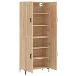 vidaXL Buffet haut Chêne sonoma 69 5x34x180 cm Bois d'ingénierie