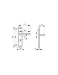 THIRARD - Ensemble de poignées pour porte intérieure Leto trou de clé  carré 7mm  entr'axes 165mm  argent - THIRARD