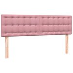 vidaXL Sommier à lattes de lit avec matelas rose 160x210 cm velours