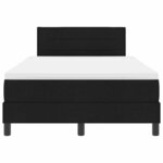 vidaXL Lit à ressorts avec matelas Noir 120 x 200 cm tissu