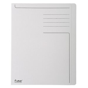 Chemise Rigide À Bord Décalé Forever® 280g/m2 Avec Impression - 24x32cm - Gris - X 100 - Exacompta