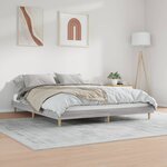 vidaXL Cadre de lit sans matelas sonoma gris 200x200 cm