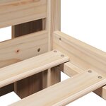 vidaXL Lit bibliothèque sans matelas 140x200 cm bois massif de pin