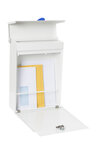 Boîte aux Lettres en Acier  Tondo M E6731-BLU  Serrure Protégée  Anti-pluie