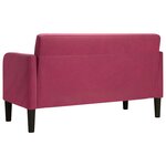 vidaXL Canapé causeuse rouge bordeaux 109 cm velours