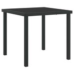 vidaXL Ensemble de salle à manger pour jardin 3 Pièces Noir