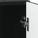 vidaXL Cabinet de chevet Noir 43 x 34 5 x 50 cm Bois d'ingénierie