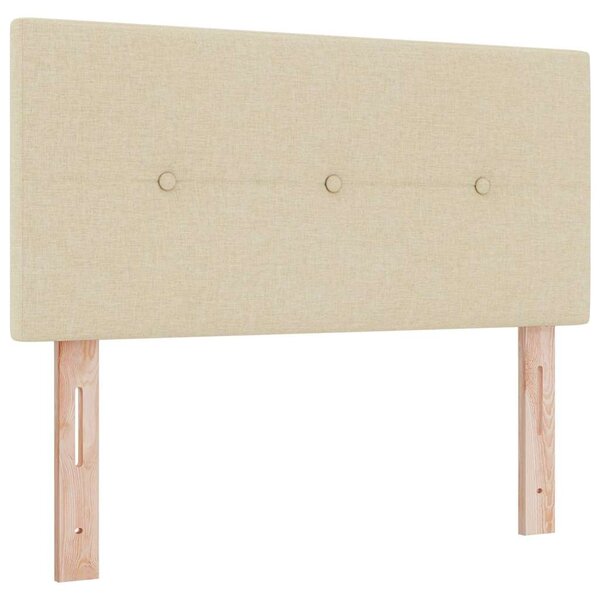 vidaXL Tête de lit avec tête de lit Crème 90 cm Cuir synthétique