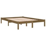 vidaXL Cadre de lit sans matelas marron miel bois massif 200x200 cm