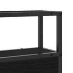 vidaXL Tête de lit de rangement Chêne noir 140 cm Bois d'ingénierie