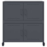 vidaXL Buffet anthracite 68x39x72 cm acier