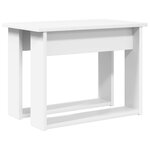 vidaXL Ensemble de tables basses 2 Pièces Blanc Bois d'ingénierie