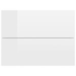 vidaXL Table de chevet Blanc brillant 40x30x30 cm Bois ingénierie