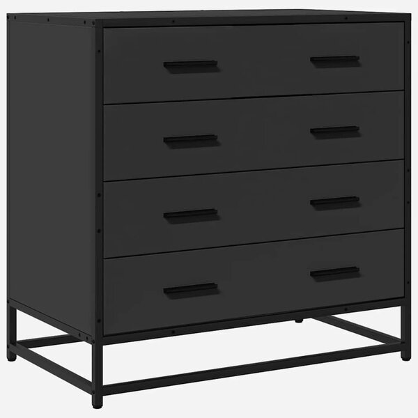 vidaXL Commode noir 70x41x70 cm bois d'ingénierie