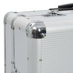 Vidaxl valise de pilote 54 x 44 x 21 cm argenté aluminium