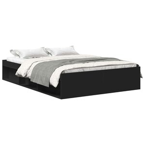 vidaXL Cadre de lit sans matelas noir 120x200 cm