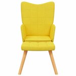 vidaXL Chaise de relaxation avec tabouret Jaune moutarde Tissu