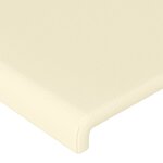 vidaXL Tête de lit à LED Crème 180x5x118/128 cm Similicuir