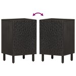 vidaXL Armoire de salle de bain noir 38x33x58 cm bois massif manguier