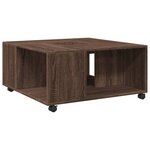 vidaXL Table basse chêne marron 80x80x40 cm bois d'ingénierie