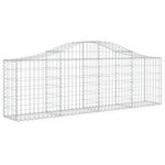 vidaXL Paniers à gabions arqués 15 Pièces 200x30x60/80 cm Fer galvanisé