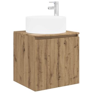 vidaXL Meuble de lavabo mural Chêne artisanal 49 5 x 44 5 x 65 5 cm