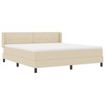 vidaXL Lit à ressorts avec matelas Crème 200 x 180 cm Polyester