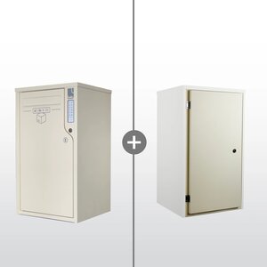 Boîte aux lettres et colis 2-en-1 connectée Boks One + Porte arrière pour encastrement (RAL 1015)