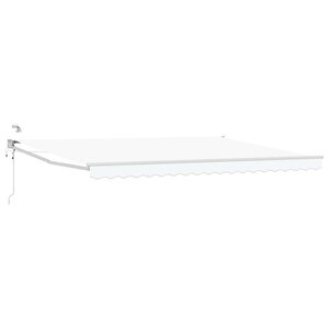 vidaXL Auvent rétractable électrique Blanc 5 x 3 m