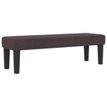 vidaXL Lit à ressorts avec matelas et banc marron foncé 140x190 cm tissu