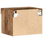 Buffet mural vidaXL avec lumières LED en vieux bois 40x30x30 cm