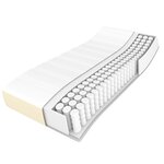 vidaXL Matelas de lit à ressorts ensachés Crème 90x200x20cm Similicuir