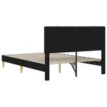 vidaXL Cadre de lit avec tête de lit Noir 120 x 200 cm Tissu