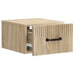 vidaXL Cabinet de chevet mural Chêne Sonoma 34 5 x 33 x 20 cm