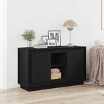 vidaXL Buffet Chêne noir 102 x 35 x 60 cm Bois d'ingénierie
