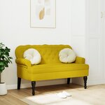 vidaXL Banc avec dossier jaune 119 5x64 5x75 cm velours