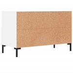 vidaXL Meuble TV Blanc 80x36x50 cm Bois d'ingénierie
